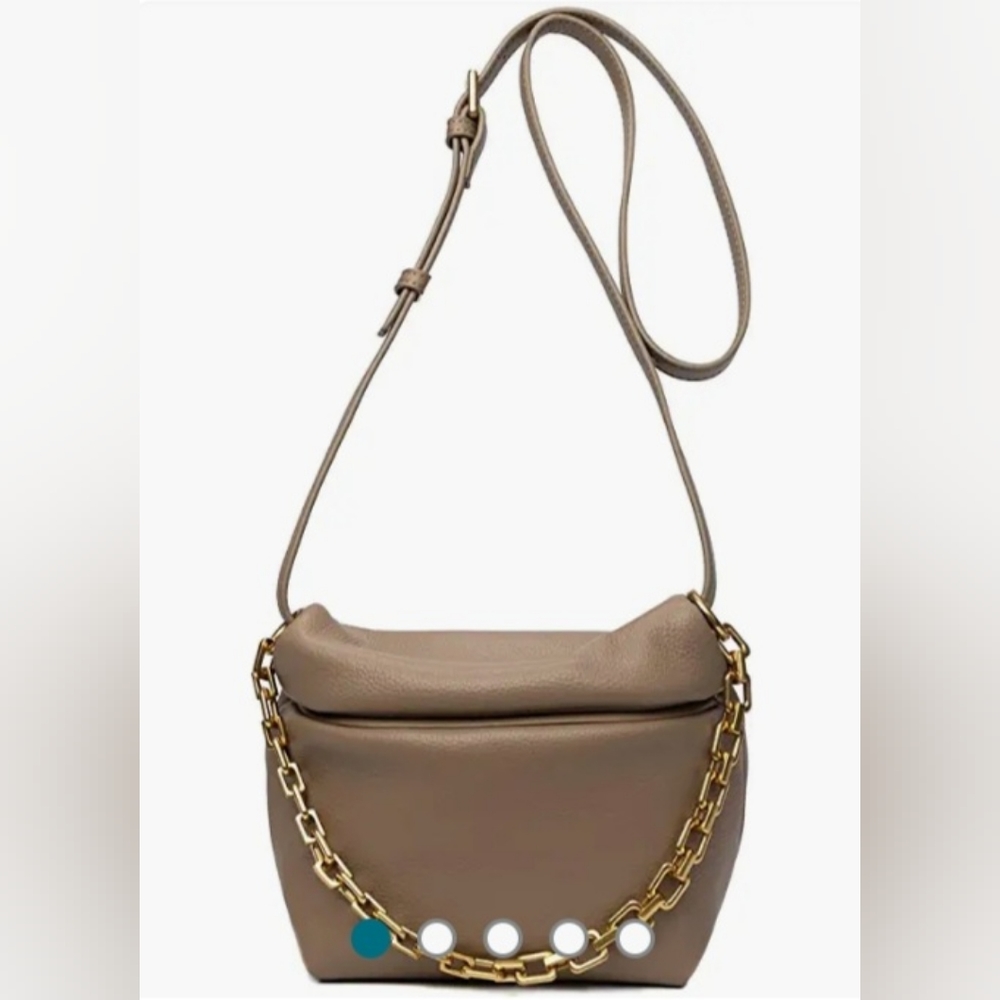 Womens brown PU leather shoulder bag / purse. Brand New.